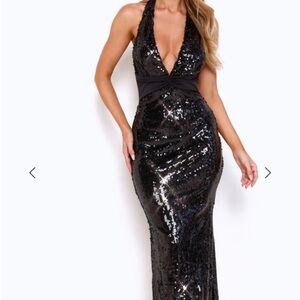 Hello Molly sparkle halter sequin Maxi dress new with tags